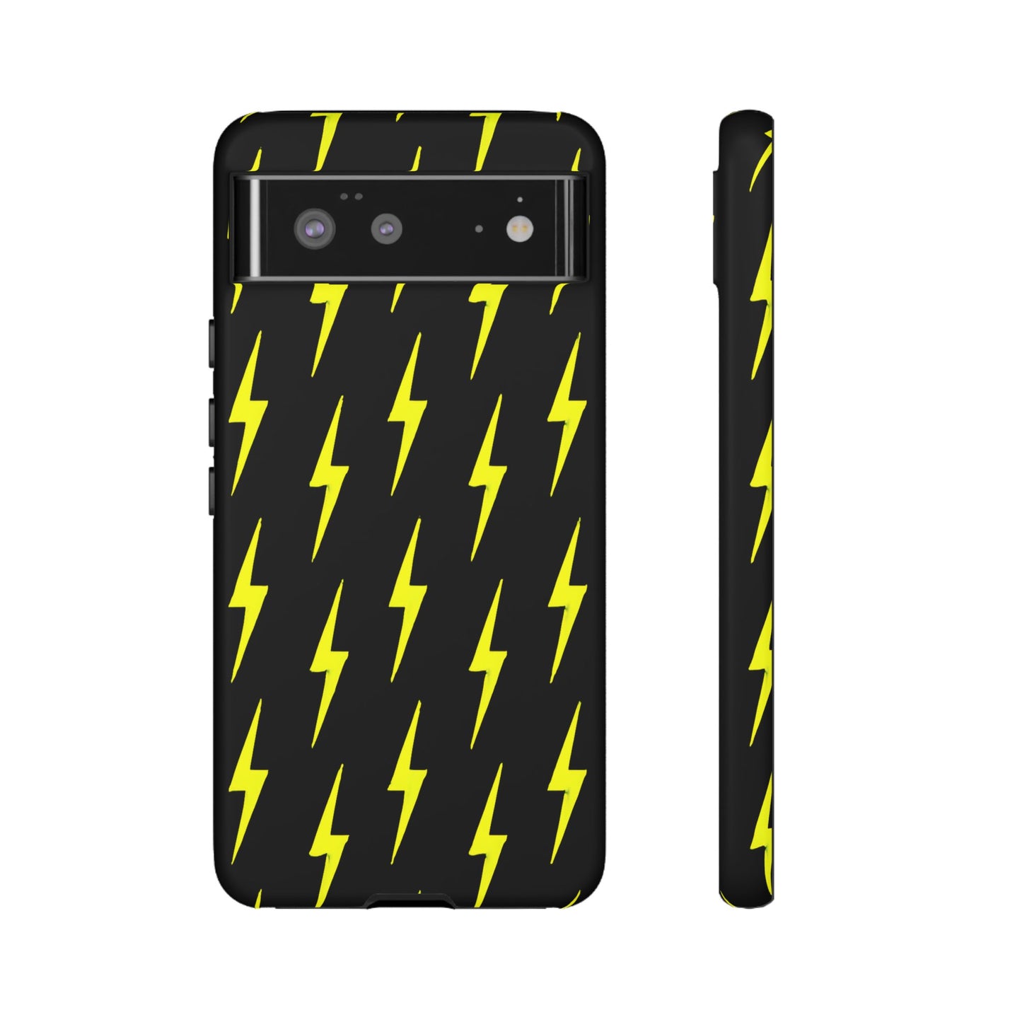 Yellow Lightning Bolt Tough Phone Case | Bold Electric Pattern Case for Iphone, Samsung Galaxy and Pixel