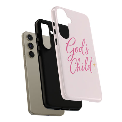 Gods Child Phone Case Christian Pink Aesthetic Tough iPhone Case