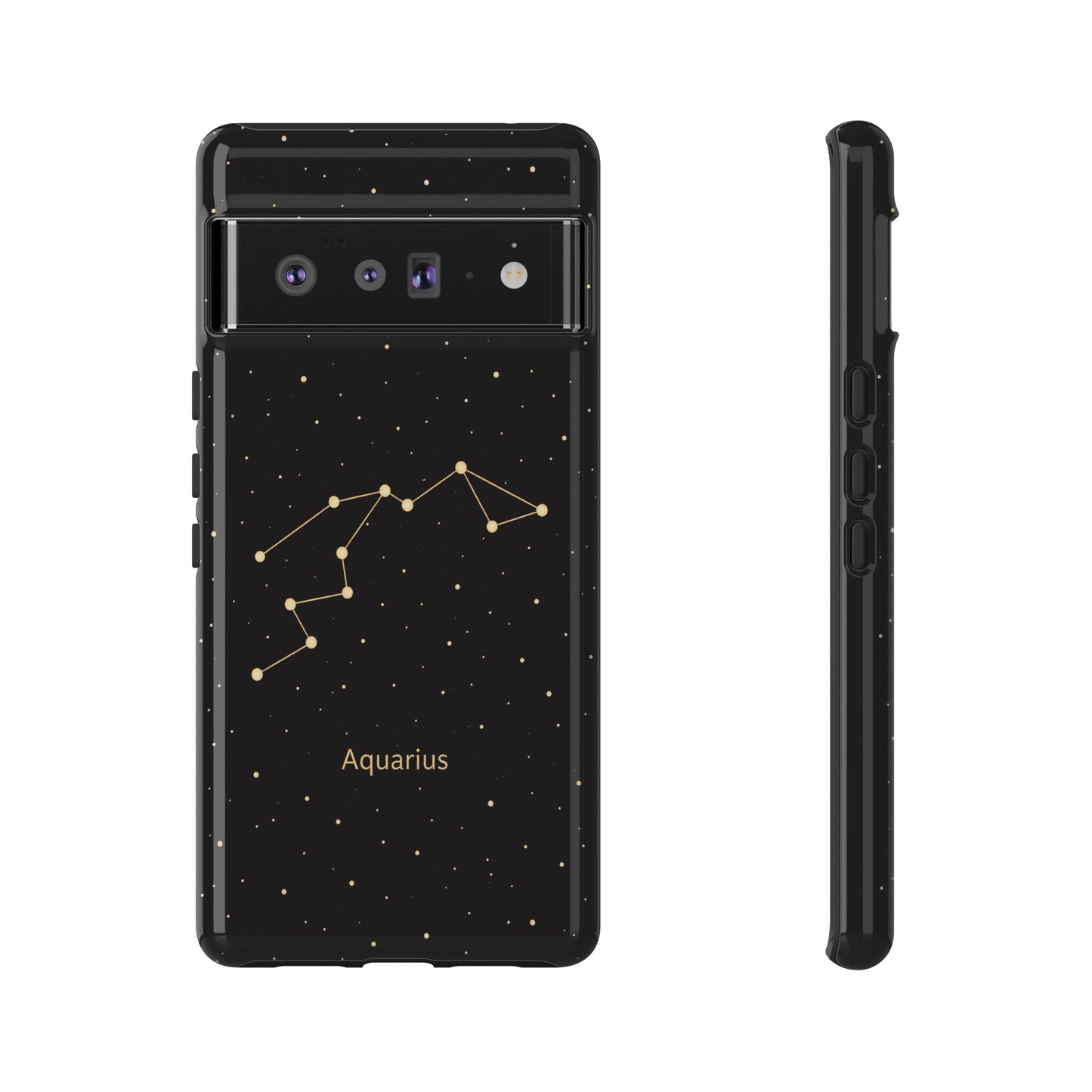 Aquarius Zodiac Constellation Phone Case – Luxe Gold Celestial Cover
