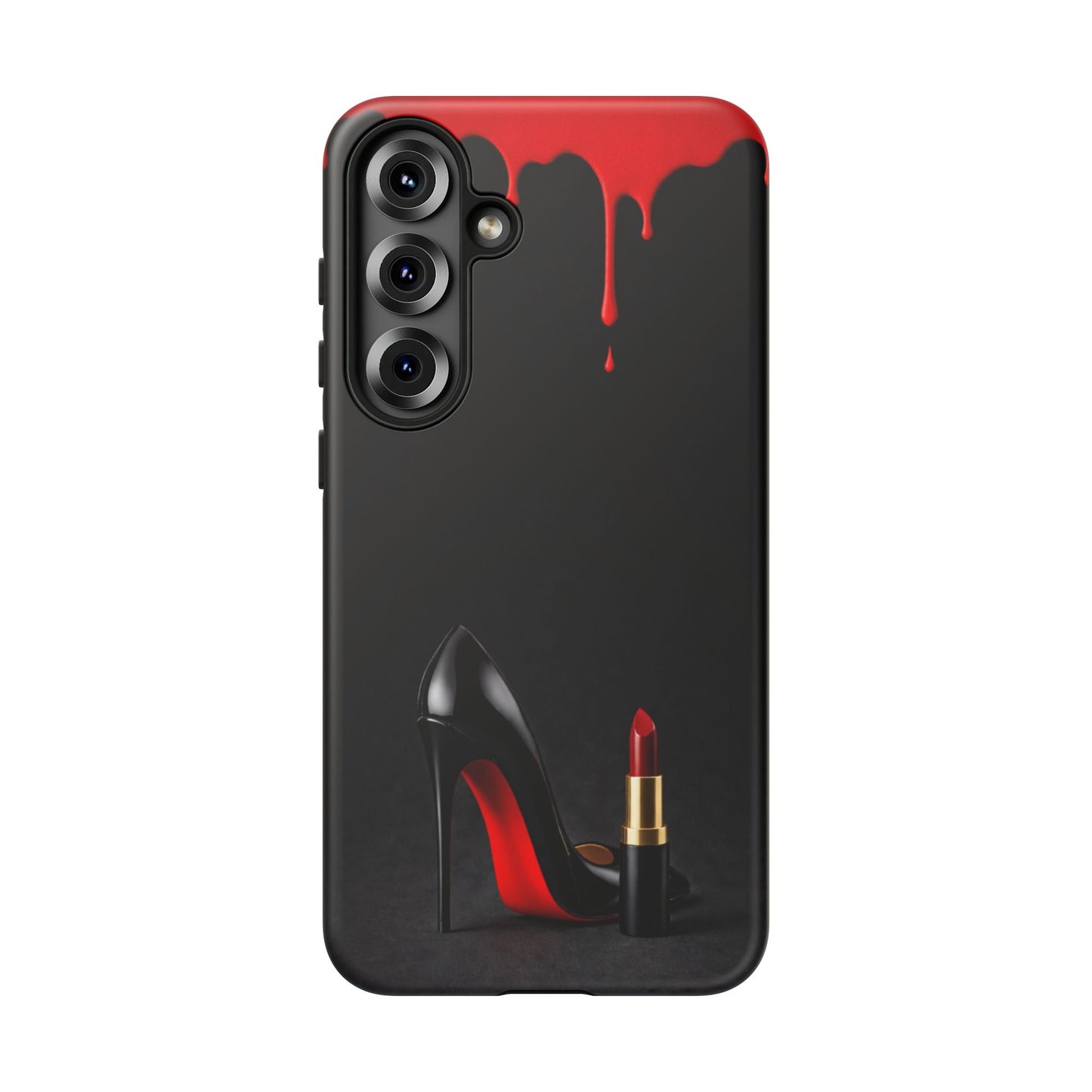 Dark Feminine Red Drip Phone Case – Gothic Glam Tough Cover