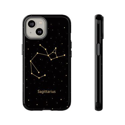 Sagittarius Zodiac Constellation Phone Case – Luxe Gold Celestial Cover