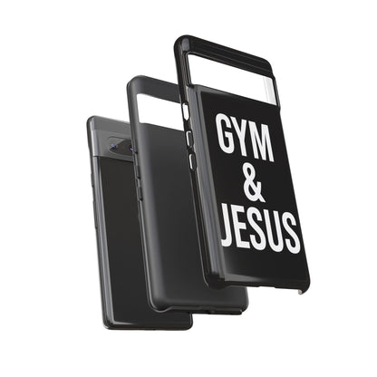 Gym & Jesus Phone Case Christian Faith Workout Gym Motivation Case