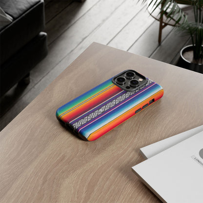 Serape Stripe Phone Case – Colorful Mexican Blanket Pattern Tough Case