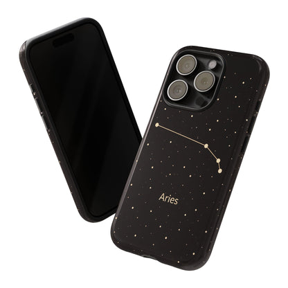 Aries Zodiac Constellation Phone Case – Luxe Gold Celestial Cover