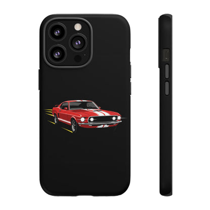Red Muscle Car Phone Case – Classic Car Racing Tough Protective Case