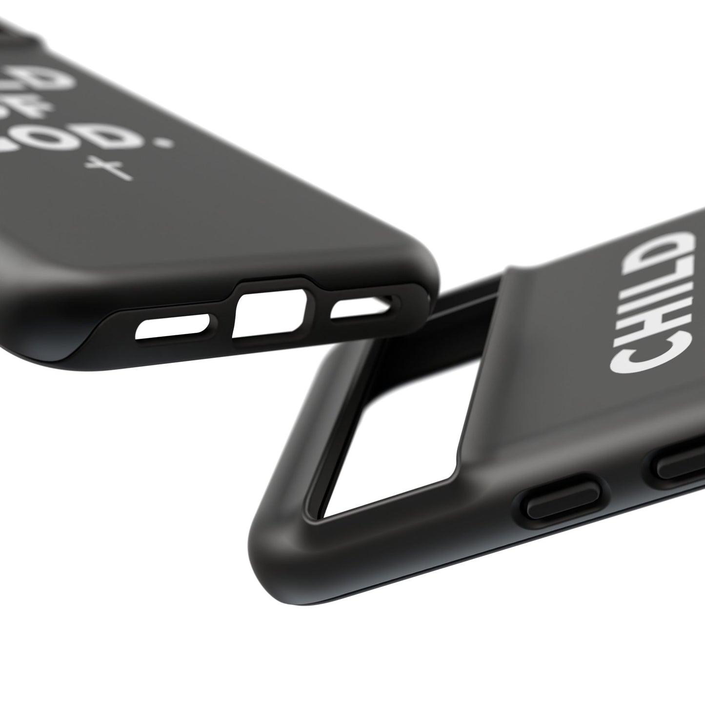 Child of God Phone Case Christian Black Aesthetic Cross Tough Cover