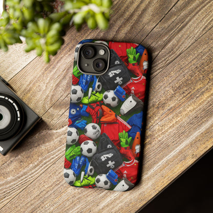 Soccer Ball Pattern Phone Case – Sports Fan Tough Protective Game Day Case