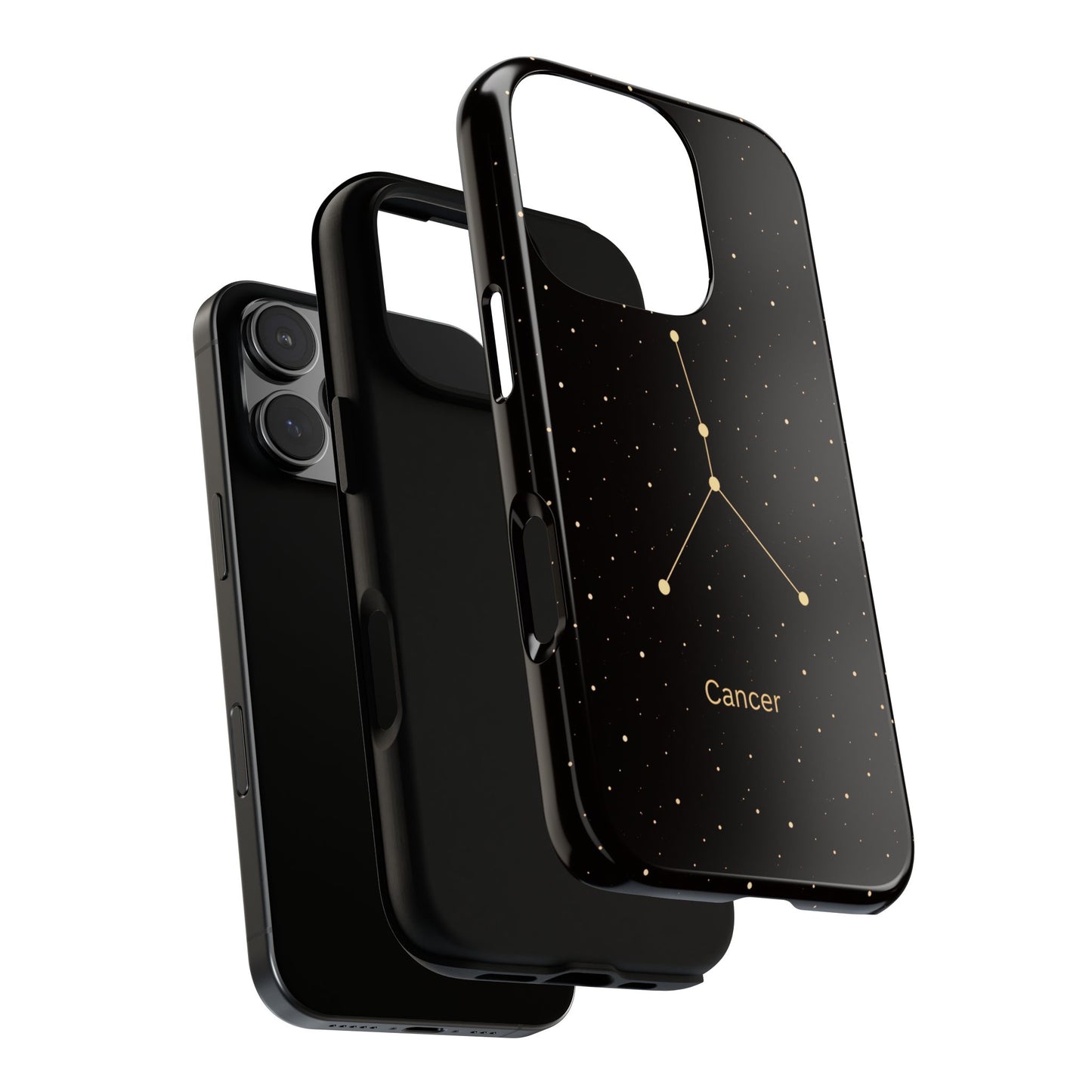 Cancer Zodiac Constellation Phone Case – Luxe Gold Celestial Cover