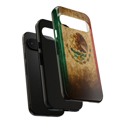 Vintage Mexico Flag Phone Case – Mexican Pride Grunge Flag Aesthetic Tough Case