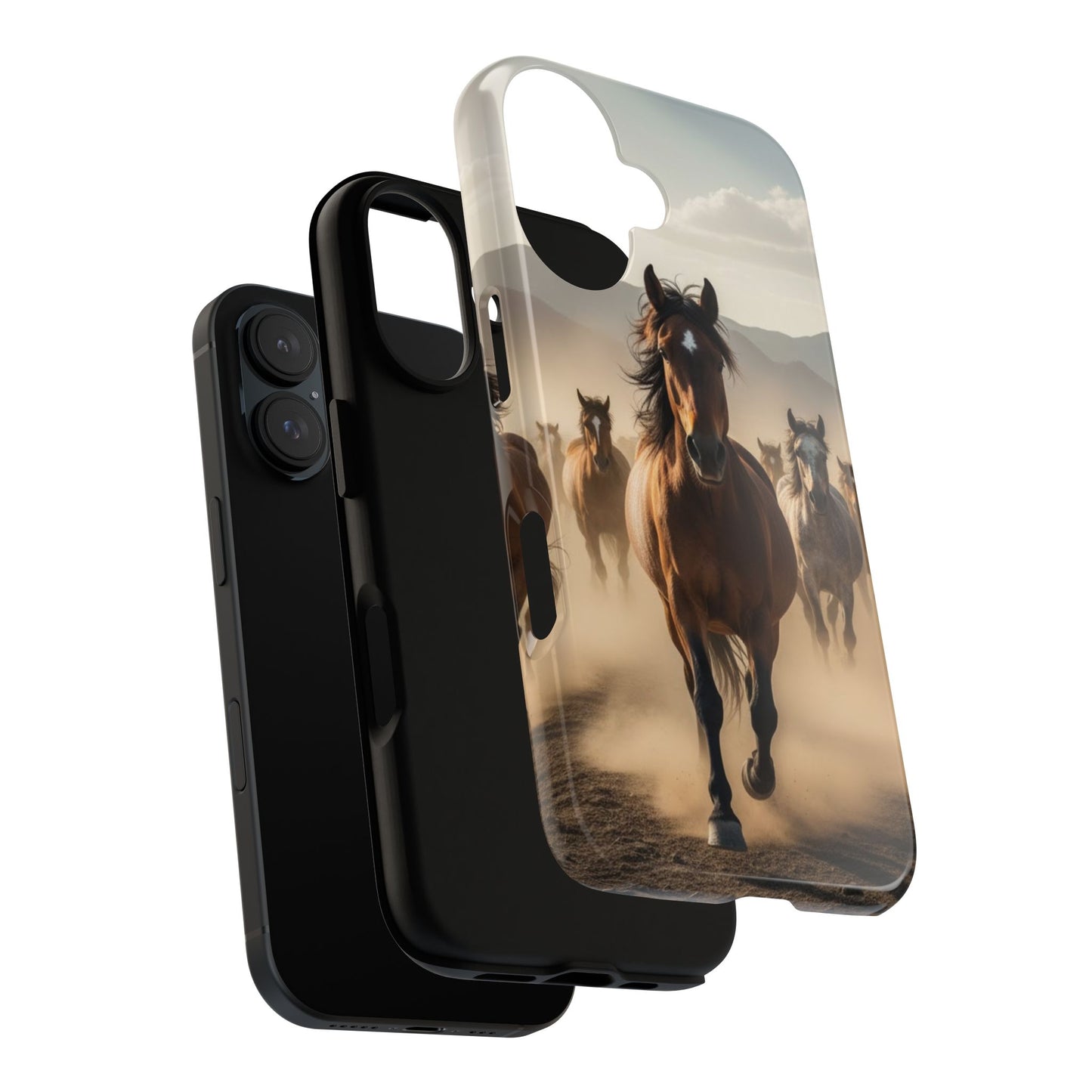 Running Horses Phone Case | Wild Mustang Herd Tough Protective Cover