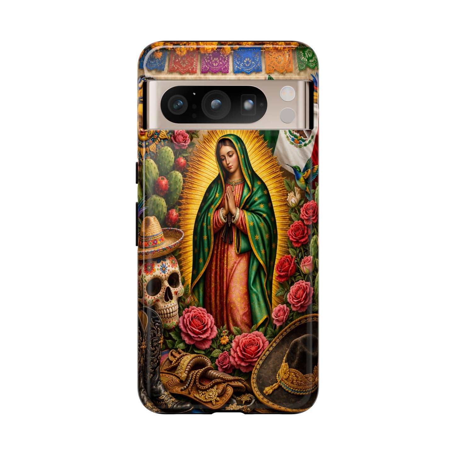 Virgen de Guadalupe Phone Case Mexican Floral iPhone Samsung Pixel Case