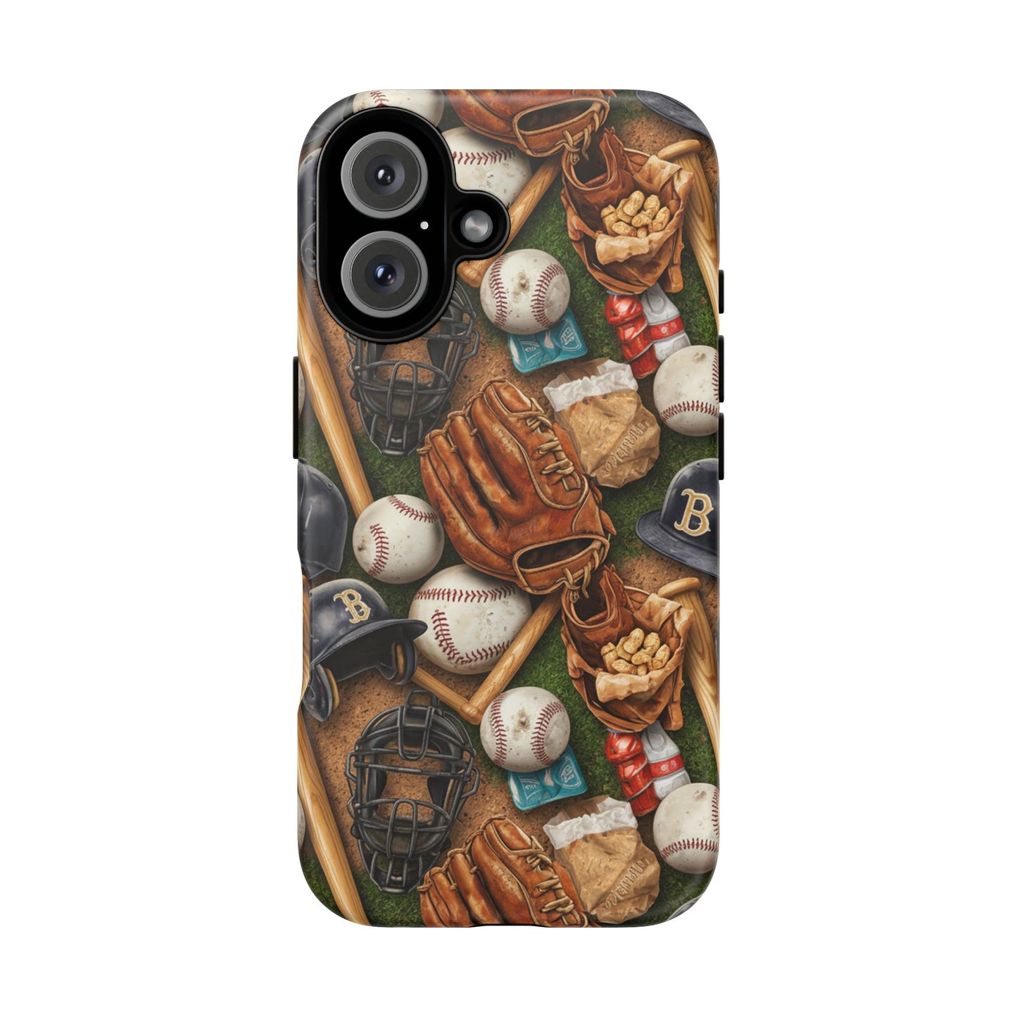 Baseball Gear Collage Phone Case – Vintage Baseball Equipment Sports Tough Case