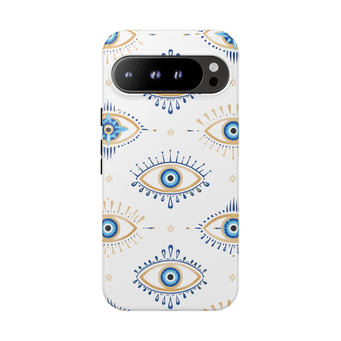 Blue Evil Eye Phone Case – Protective Slim Shockproof Cover for Iphone, Samsung Galaxy and Pixel