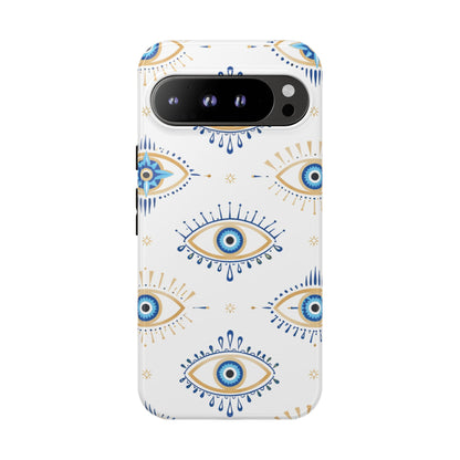 Blue Evil Eye Phone Case – Protective Slim Shockproof Cover for Iphone, Samsung Galaxy and Pixel