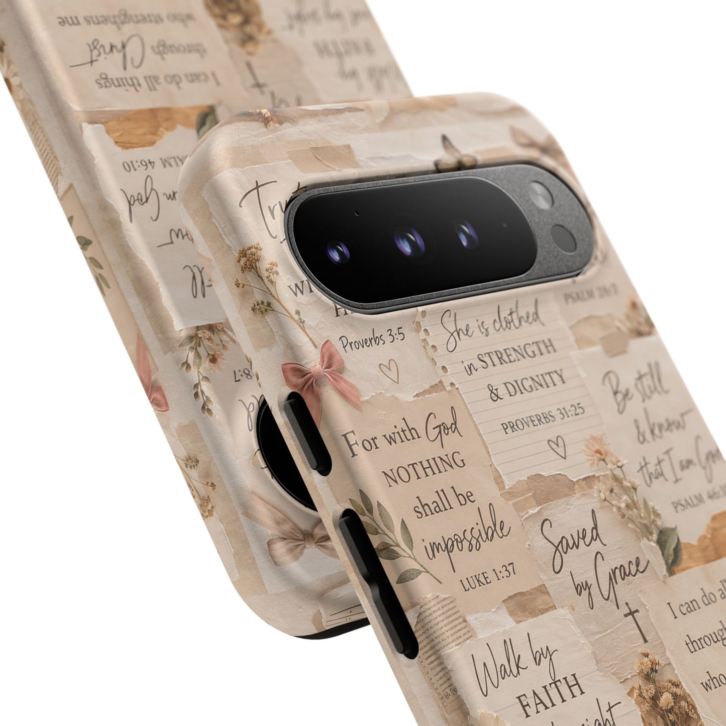 Christian Bible Verse Phone Case | Faith Scripture Aesthetic Floral Christian Case