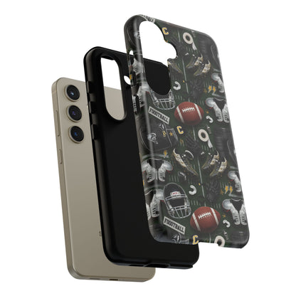 Football Pattern Phone Case – Sports Fan Tough Protective Game Day Case