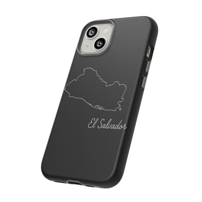 El Salvador Outline Phone Case – Minimal Country Map Tough Case (iPhone, Samsung, Pixel)