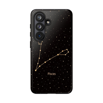 Pisces Zodiac Constellation Phone Case – Luxe Gold Celestial Cover