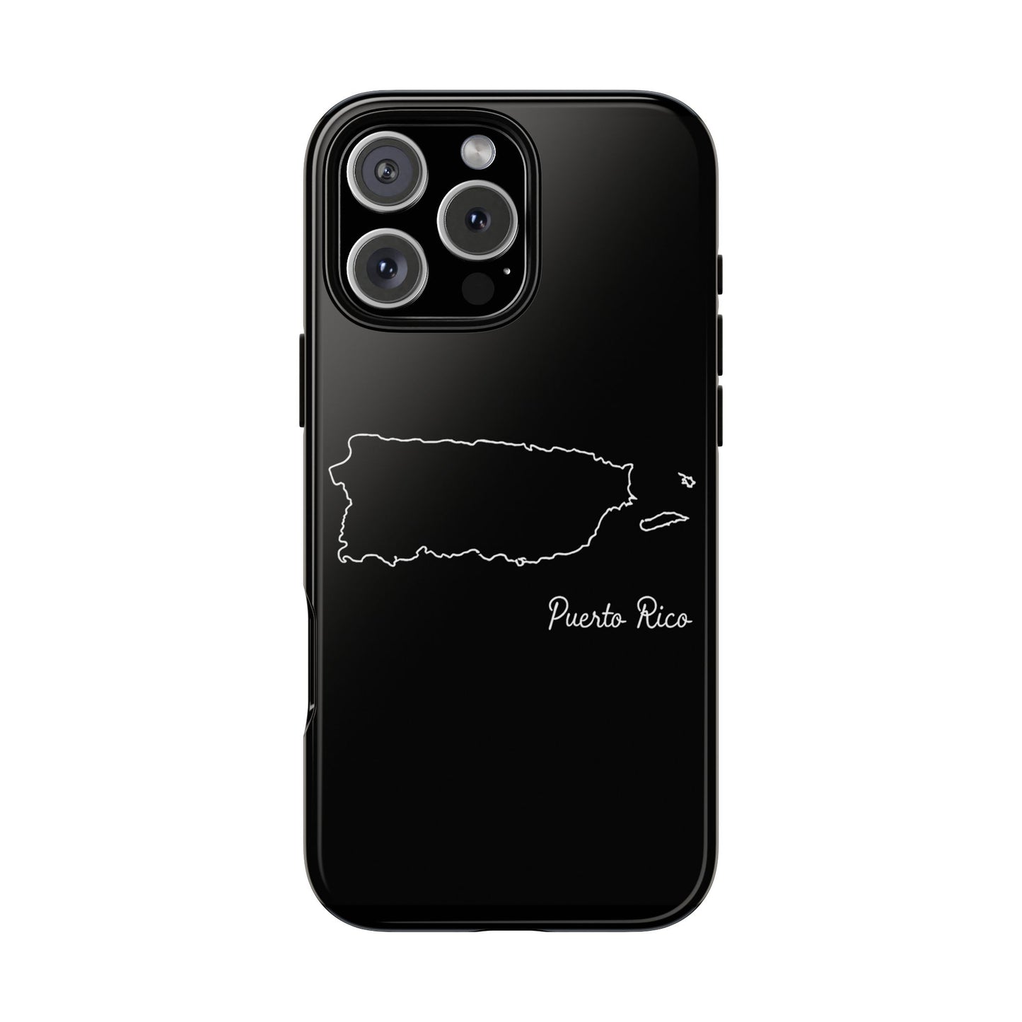 Puerto Rico Outline Phone Case – Minimal Country Map Tough Case (iPhone, Samsung, Pixel)