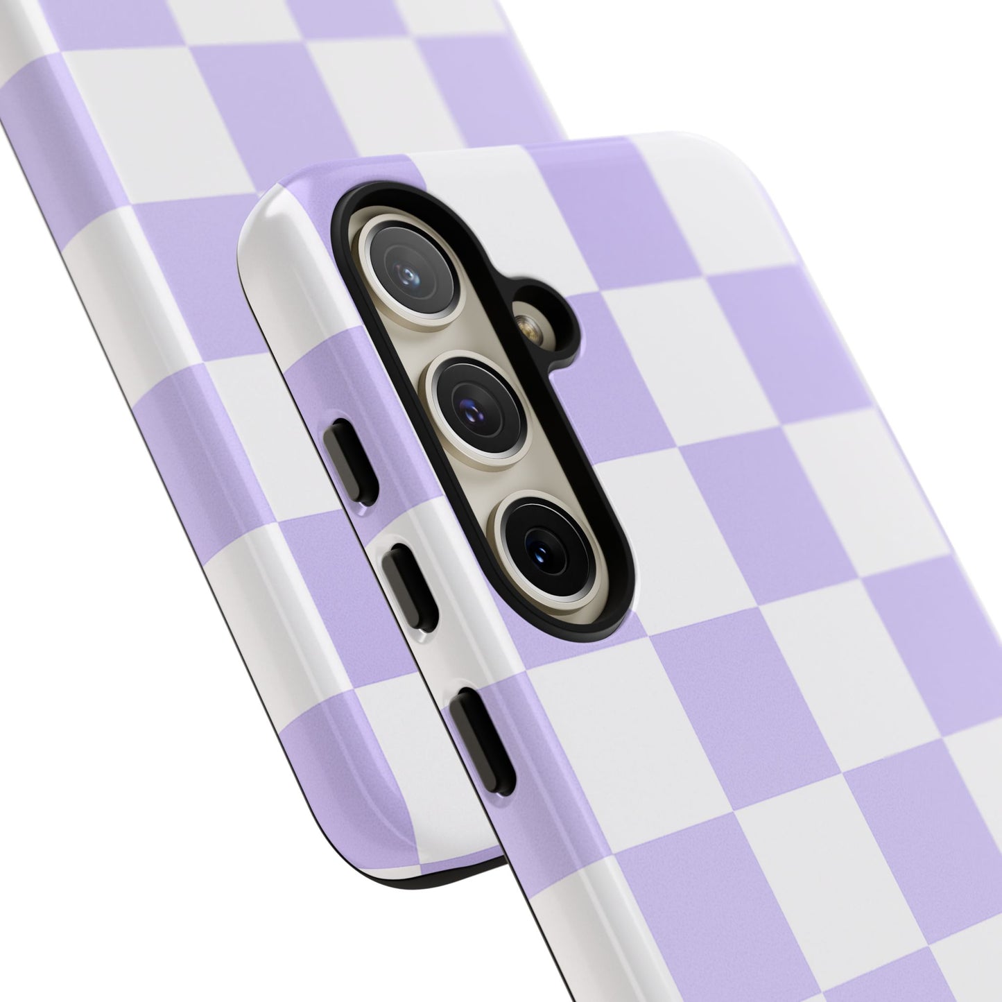 Lavender Checkerboard Phone Case | Pastel Aesthetic Checkered iPhone & Samsung Tough Case