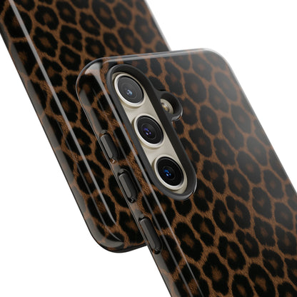 Brown Leopard Print Phone Case | Classic Animal Print Aesthetic Tough Protective Case