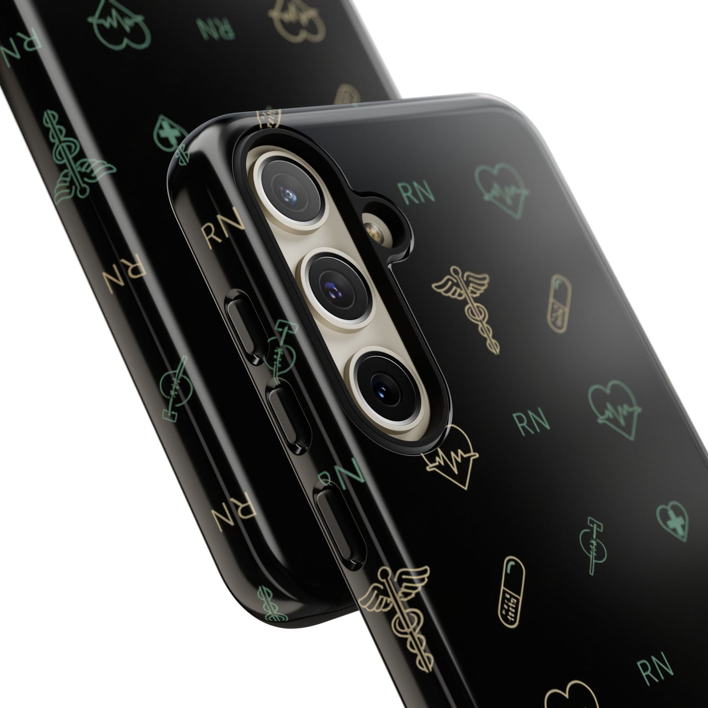 RN Nurse Phone Case – Minimal Medical Icon Pattern Healthcare Worker Tough Case