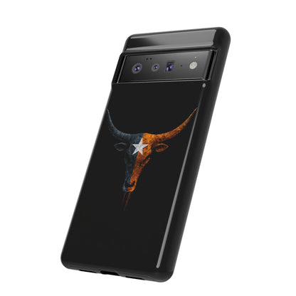 Texas Longhorn Skull Phone Case Western Cowboy Bull iPhone Samsung Cover