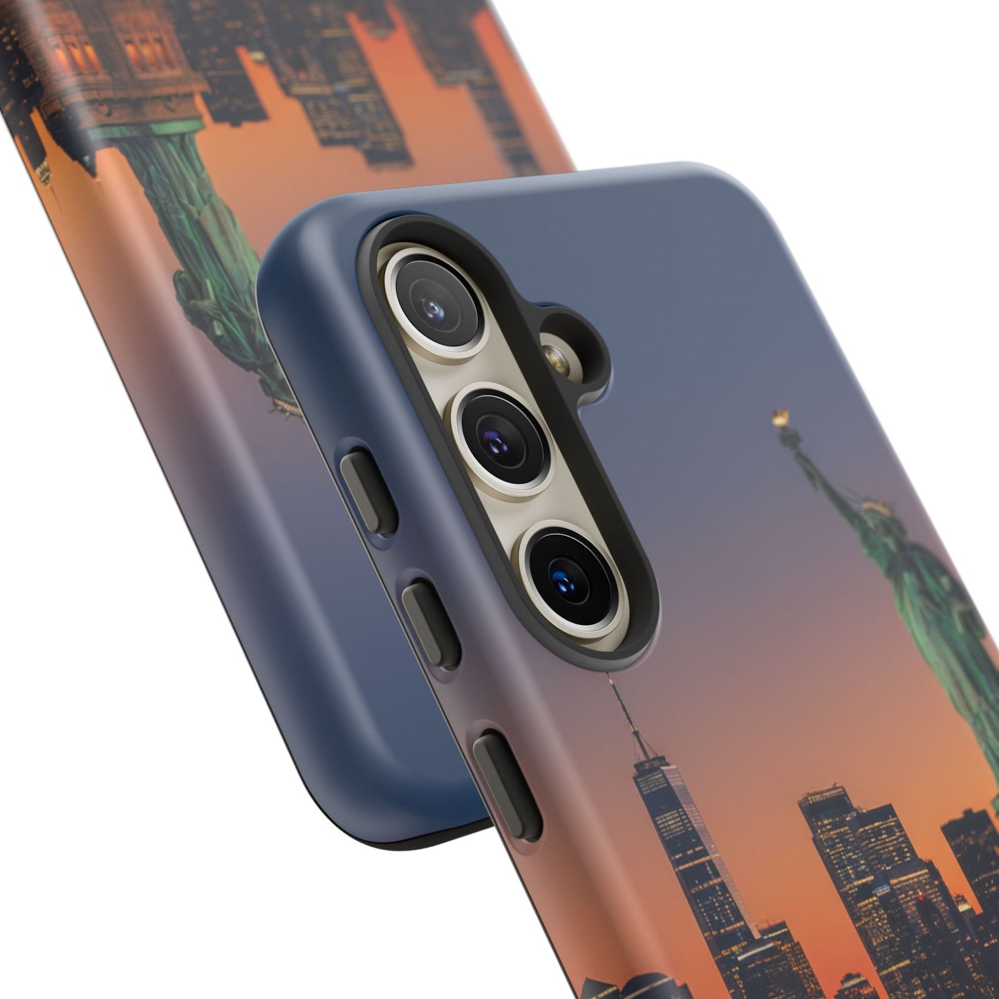 Statue of Liberty Sunset Phone Case – New York City Skyline Travel Aesthetic Tough Case