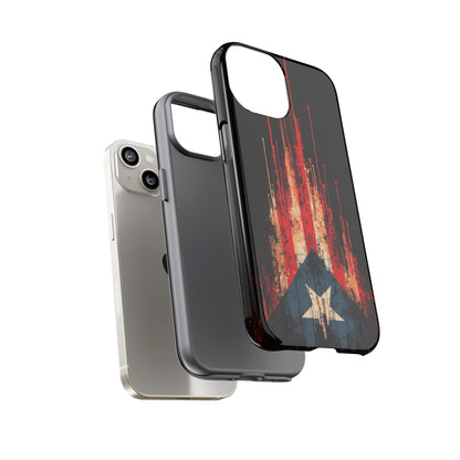 Puerto Rico Flag Phone Case | Distressed Puerto Rican Flag Tough Case | Boricua Pride Protective iPhone Samsung Cover
