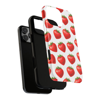 Cute Strawberry Phone Case – Aesthetic Fruit Pattern Protective Cover for Iphone, Samsung Galaxy and Pixel