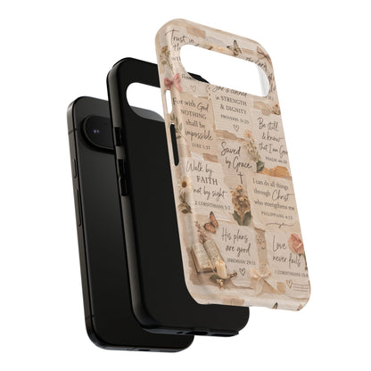 Christian Bible Verse Phone Case | Faith Scripture Aesthetic Floral Christian Case
