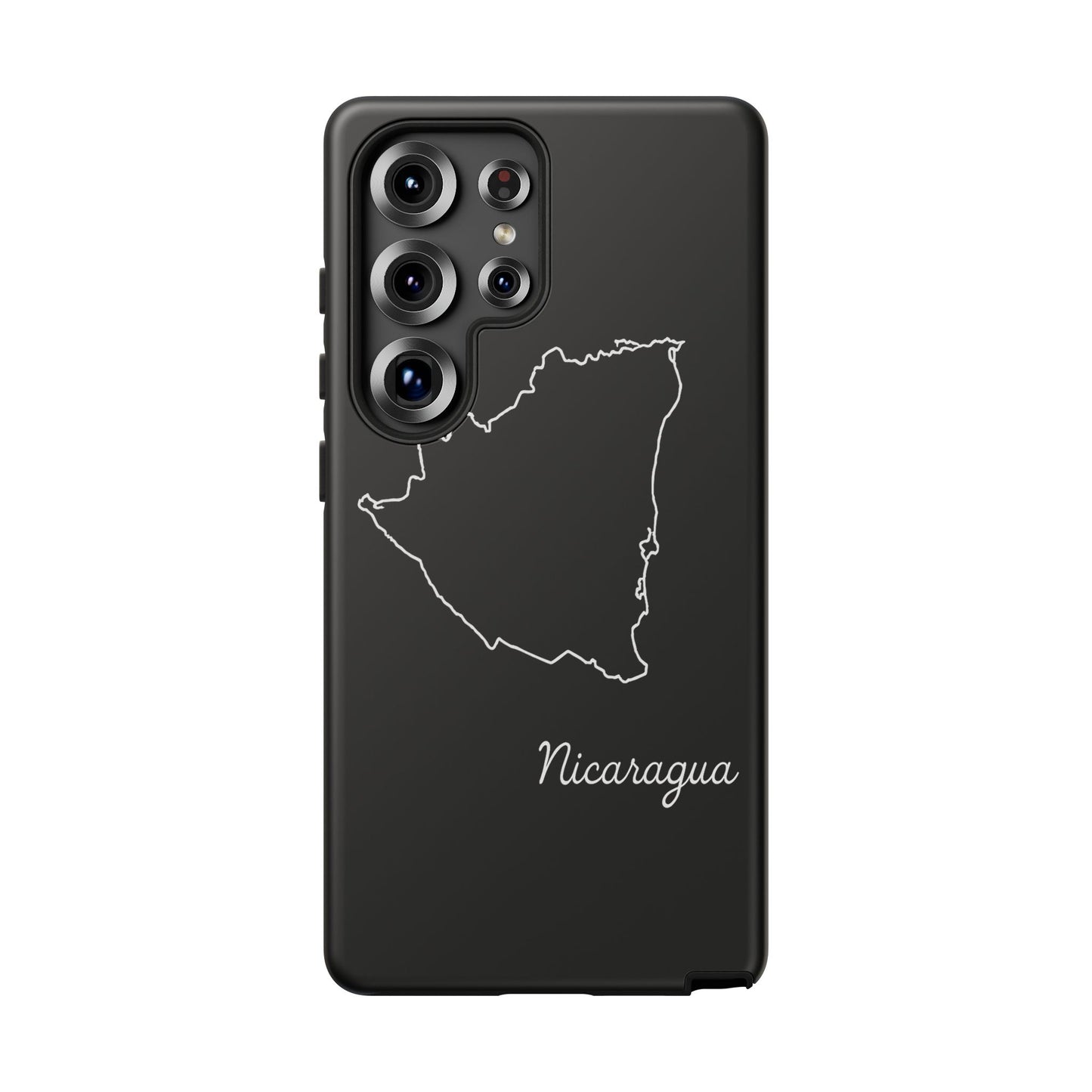 Nicaragua Outline Phone Case – Minimal Country Map Tough Case (iPhone, Samsung, Pixel)