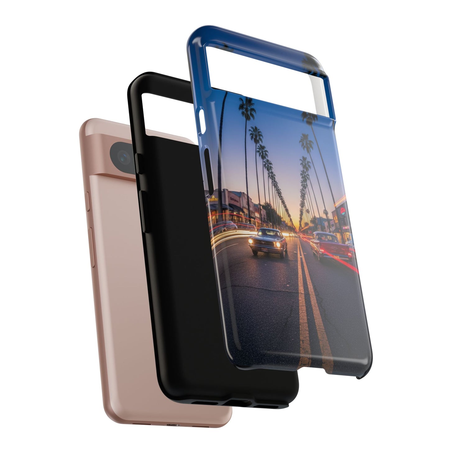 LA Sunset Boulevard Phone Case | Palm Tree Sunset Aesthetic | City Night Tough Case