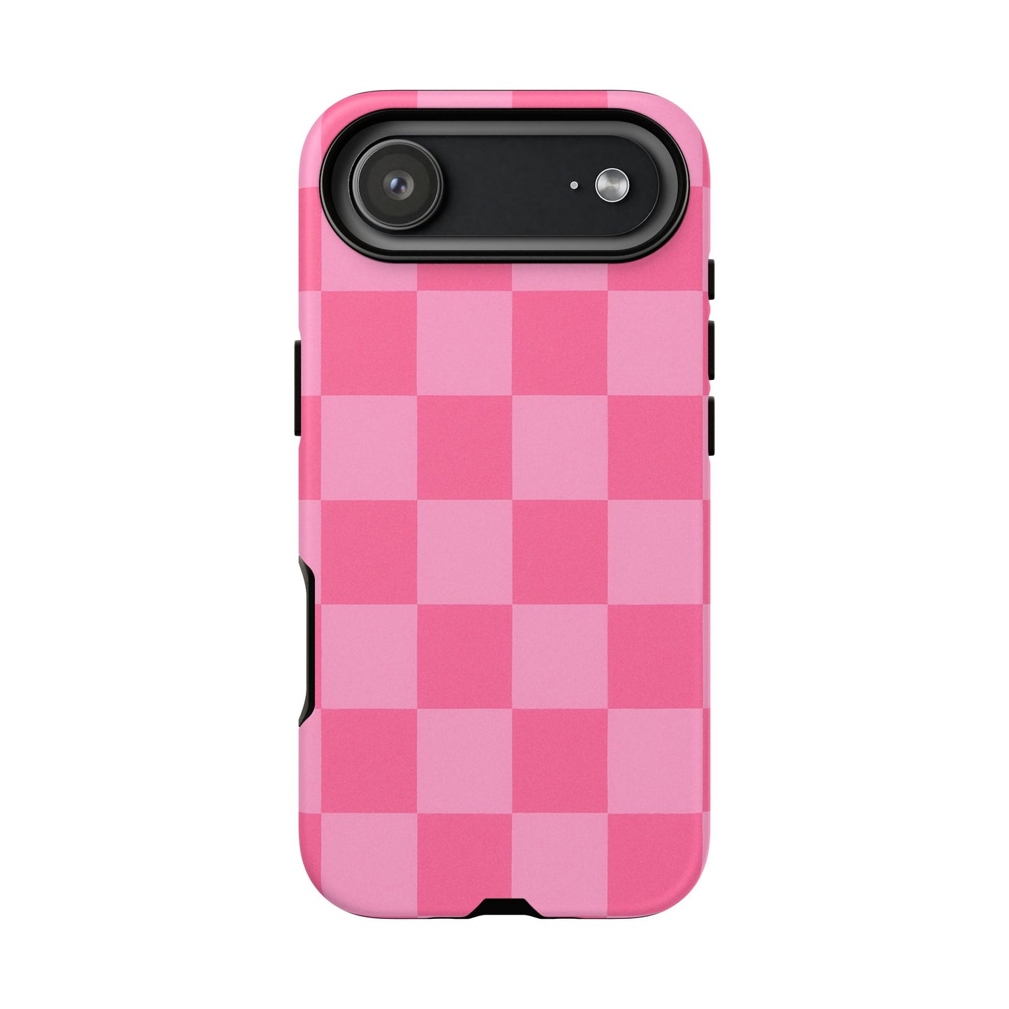 Pink Checkerboard Phone Case | Cute Aesthetic Checkered iPhone & Samsung Tough Case