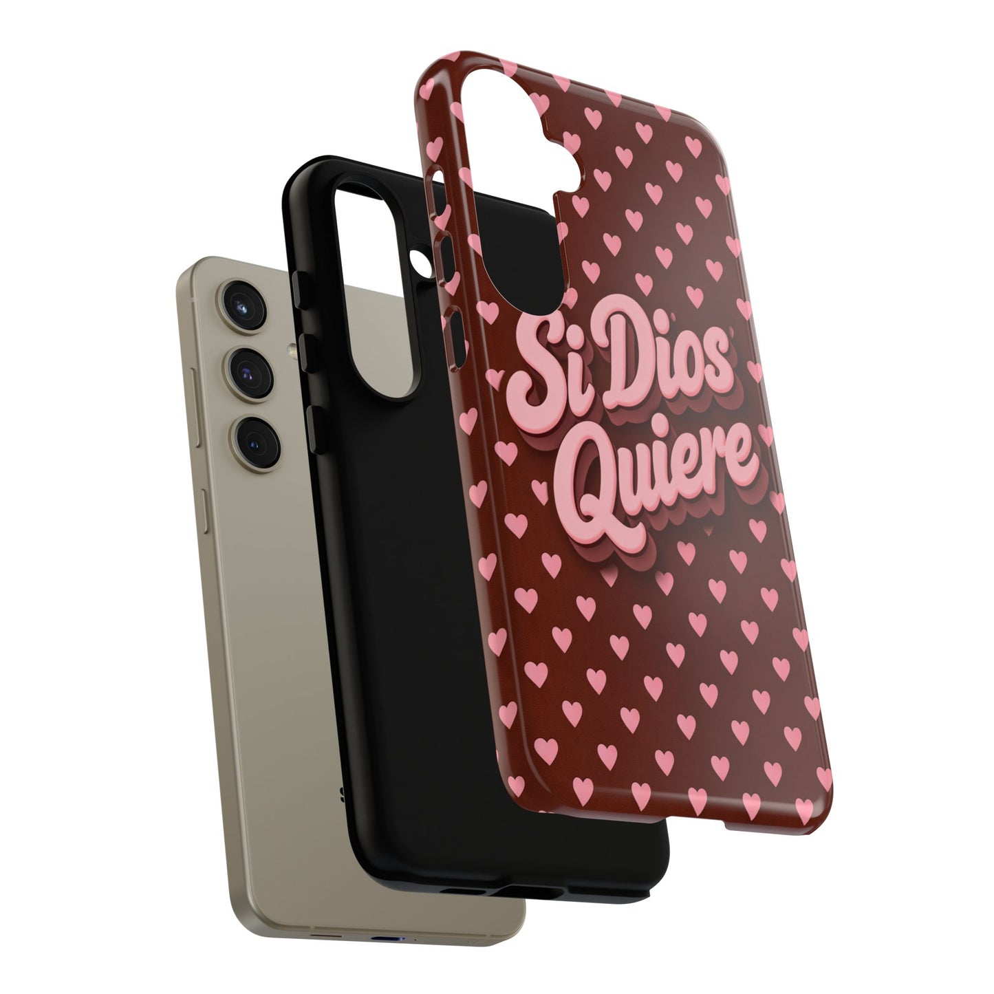 Si Dios Quiere Phone Case Latina Aesthetic Pink Hearts iPhone Samsung