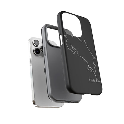 Costa Rica Outline Phone Case – Minimal Country Map Tough Case (iPhone, Samsung, Pixel)
