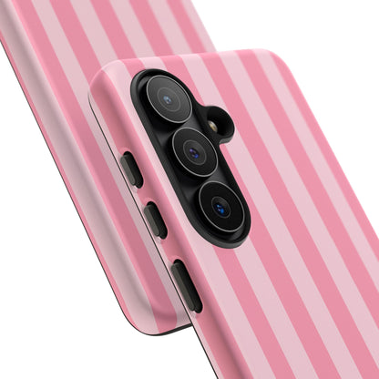 Pink Stripe Phone Case – Pastel Coquette Aesthetic Tough Protective Case