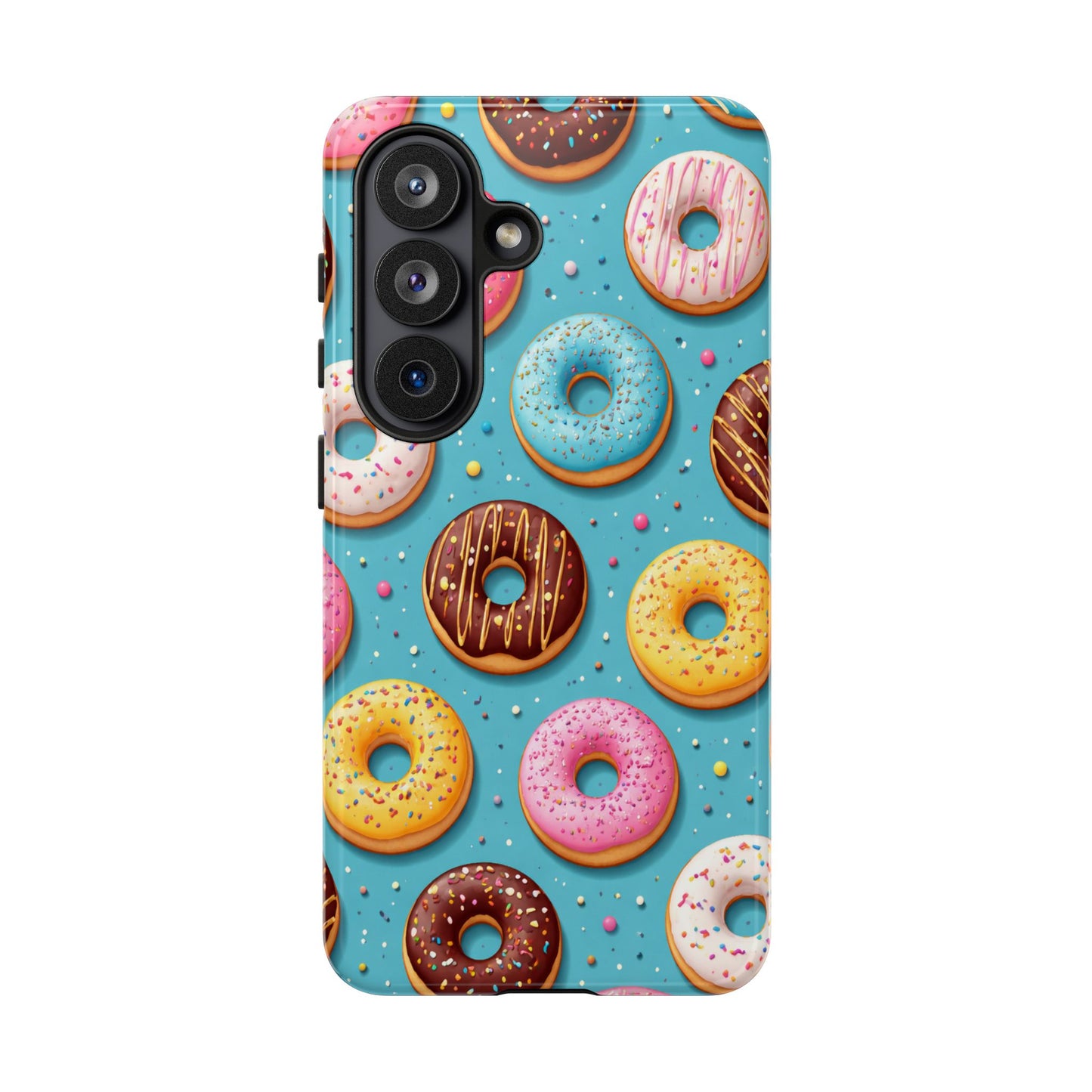 Cute Donut Pattern Phone Case – Colorful Sprinkles Dessert Design for Iphone, Samsung Galaxy and Pixel