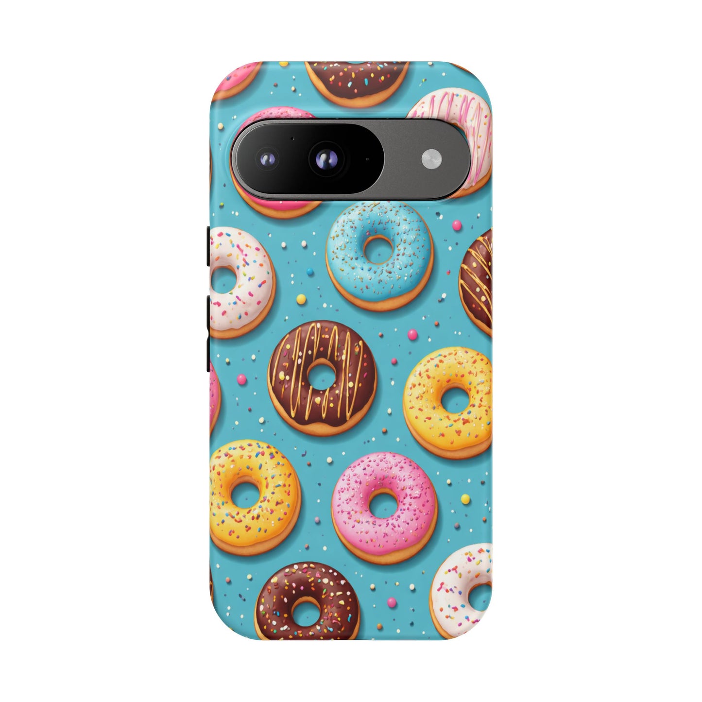 Cute Donut Pattern Phone Case – Colorful Sprinkles Dessert Design for Iphone, Samsung Galaxy and Pixel