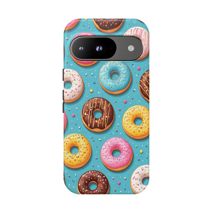 Cute Donut Pattern Phone Case – Colorful Sprinkles Dessert Design for Iphone, Samsung Galaxy and Pixel