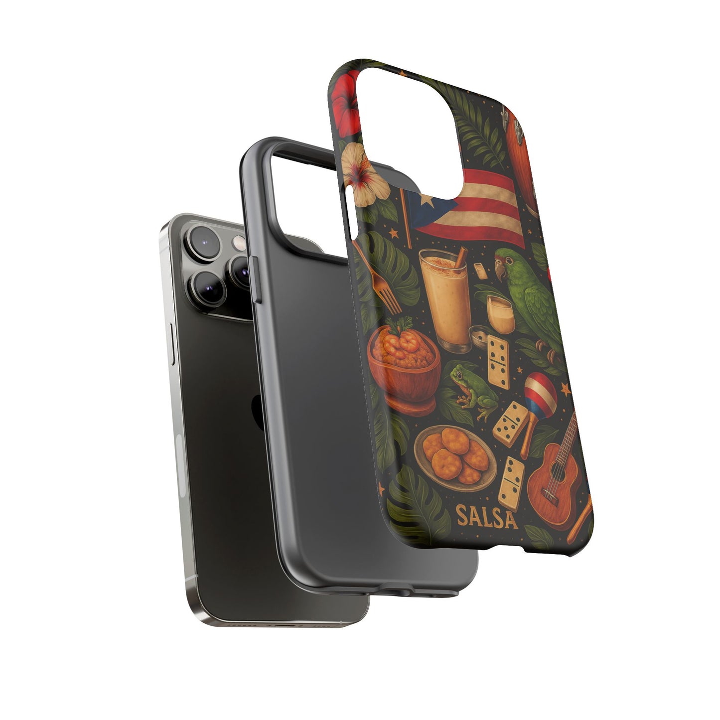 Puerto Rican Culture Phone Case | Boricua Icons Caribbean Aesthetic Tough Protective Case