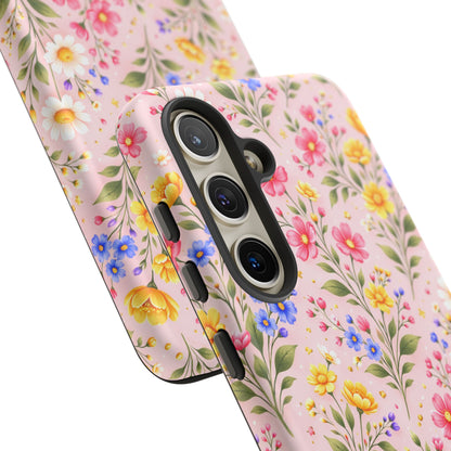 Wildflower Floral Phone Case Vintage Spring Meadow Tough Cover