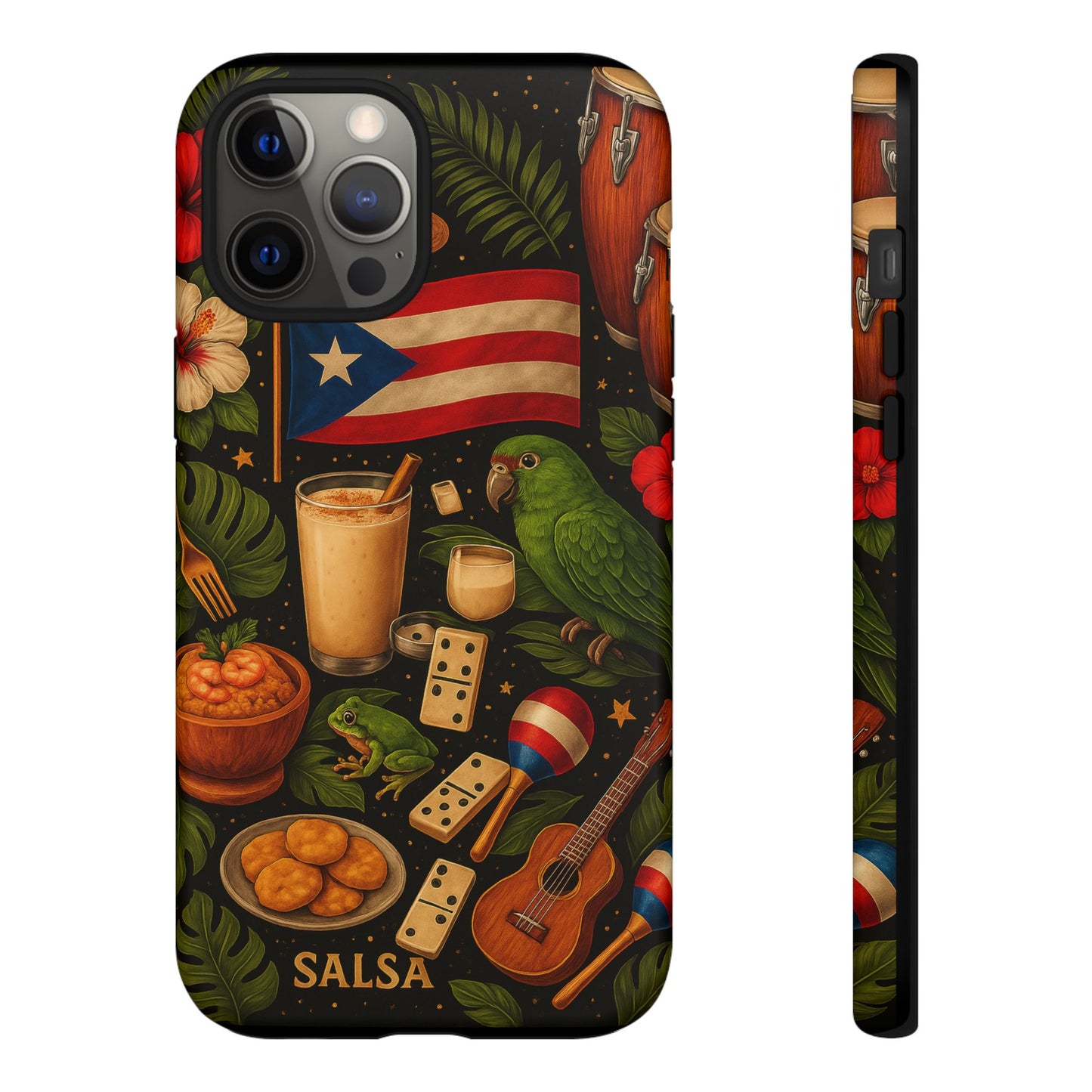 Puerto Rican Culture Phone Case | Boricua Icons Caribbean Aesthetic Tough Protective Case