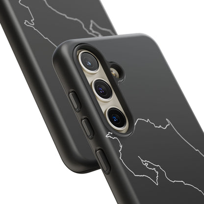 Costa Rica Outline Phone Case – Minimal Country Map Tough Case (iPhone, Samsung, Pixel)