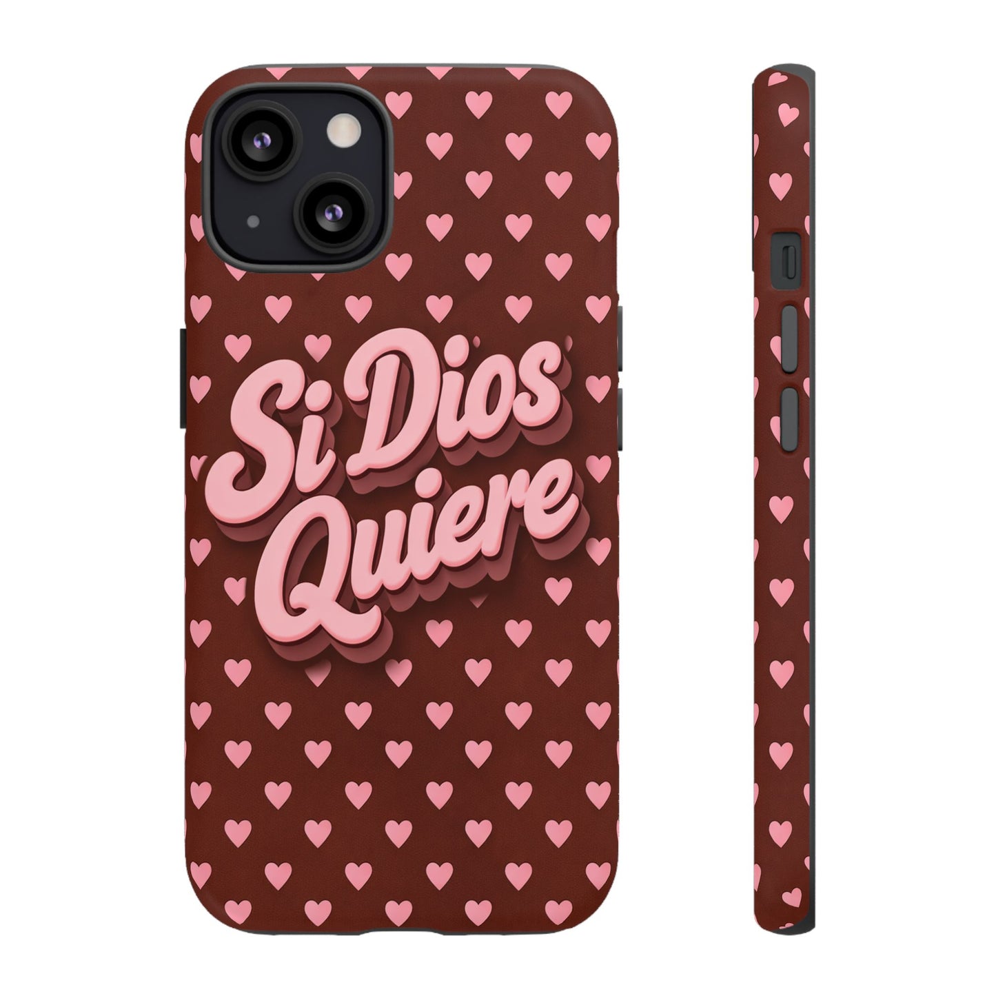Si Dios Quiere Phone Case Latina Aesthetic Pink Hearts iPhone Samsung
