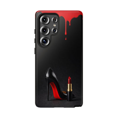 Dark Feminine Red Drip Phone Case – Gothic Glam Tough Cover