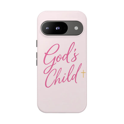 Gods Child Phone Case Christian Pink Aesthetic Tough iPhone Case