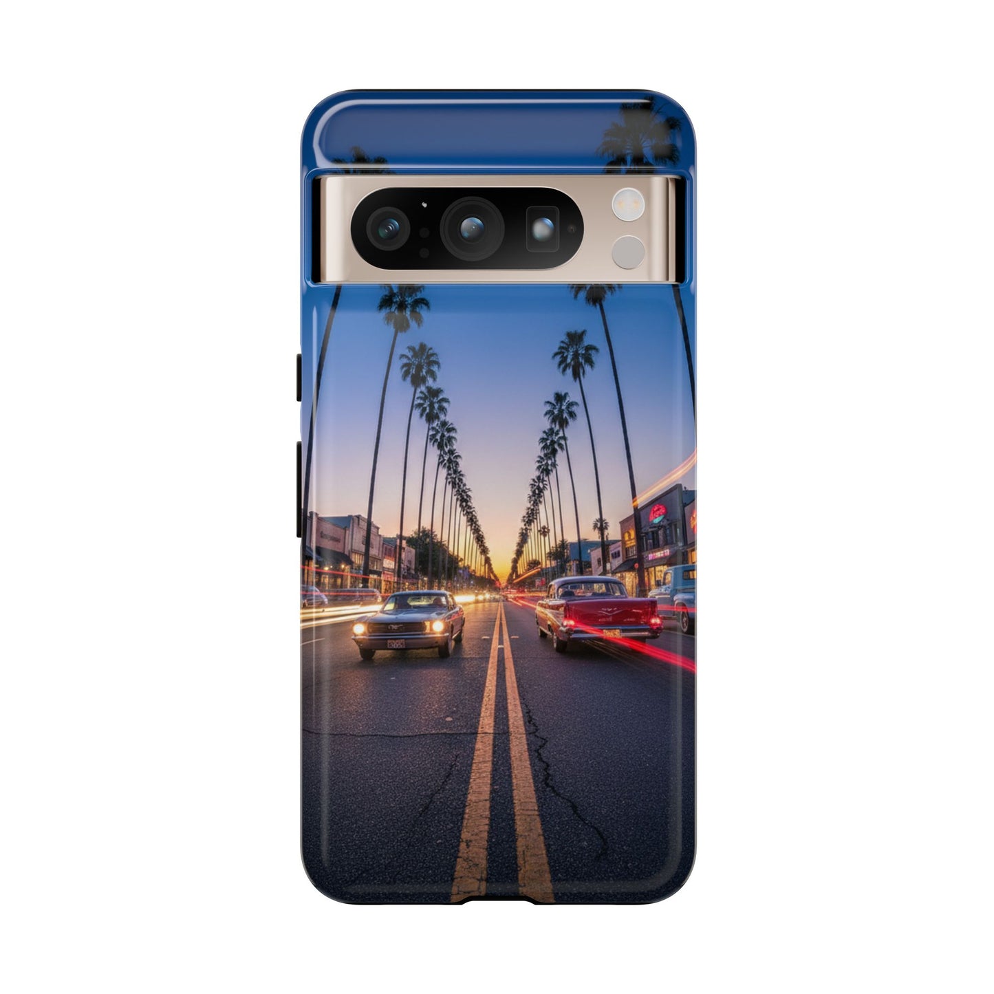LA Sunset Boulevard Phone Case | Palm Tree Sunset Aesthetic | City Night Tough Case