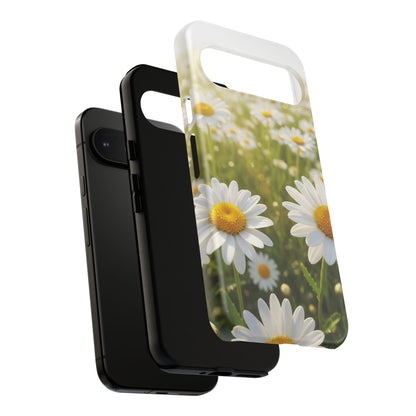 Daisy Phone Case – Floral Spring Field Tough Protective Case (iPhone, Samsung, Pixel)