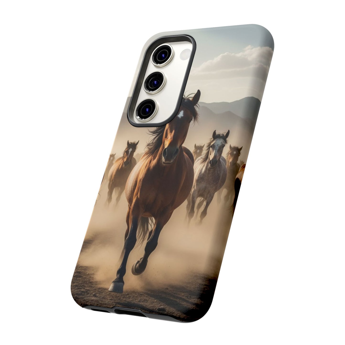 Running Horses Phone Case | Wild Mustang Herd Tough Protective Cover